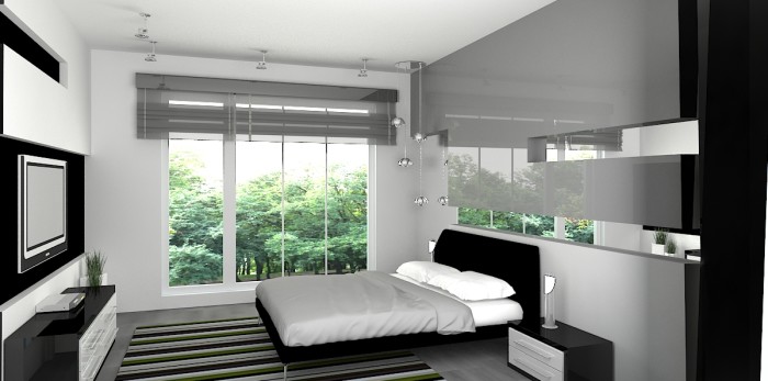 Потолки из гипсокартона в спальне разных стилей