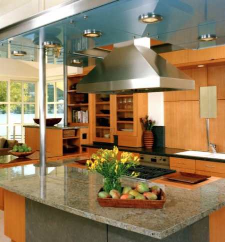 Двухуровневые потолки на кухне: примеры потолочного дизайна из разных материалов