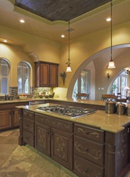 Двухуровневые потолки на кухне: примеры потолочного дизайна из разных материалов