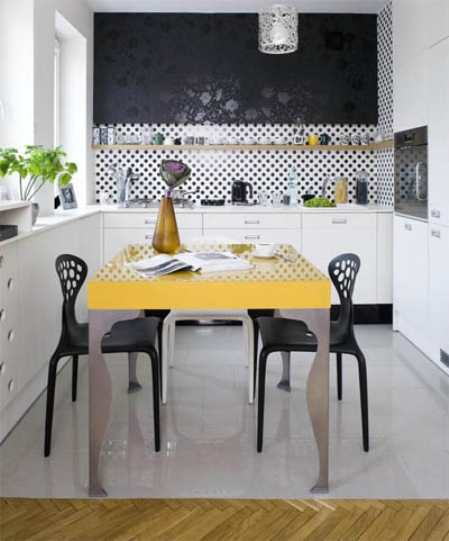 Черно-белая кухня – дань моде или универсальный вариант дизайна