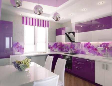 33 лиловых настроения в интерьере фиолетовой и сиреневой кухни